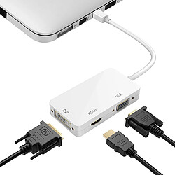 CABLING® 3 en 1 Mini DisplayPort vers HDMI/DVI/VGA Adaptateur Câble mâle à femelle