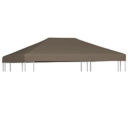 vidaXL Toile supérieure de gazebo 310 g/m² 3x4 m Taupe