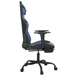 Acheter Maison Chic Chaise de jeu, Chaise gaming avec repose-pied, Fauteuil gamer,Chaise de Bureau Noir et bleu Similicuir -GKD87552