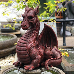 Vivid Arts Dragon ailé rouge en résine 51 cm.