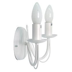 Sampa Helios Applique murale lampe déco intérieur chandelier métal blanc Compatible LED E14