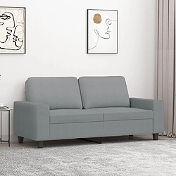 vidaXL Canapé à 2 places Gris clair 140 cm Tissu 