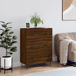 Maison Chic Buffet,Meuble de Rangement,commode pour salon,Cuisine chêne marron 69,5x34x90 cm bois d'ingénierie -MN51263