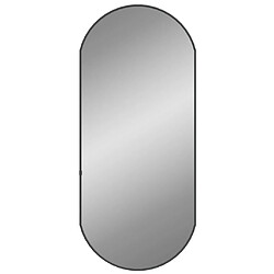 vidaXL Miroir mural Noir 80x35 cm Ovale