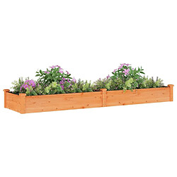 Avis Maison Chic Jardinière,Lit surélevé de jardin - Bac à fleurs - pot de fleur doublure 240x60x25 cm bois massif sapin -GKD99624