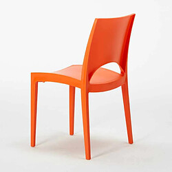 Acheter 24 Chaises Paris Grand Soleil en polypropylène Restaurant bar café promo stock, Couleur: Orange