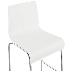 Mes Lot de 2 tabourets de bar design 51x52x103cm COBA - blanc