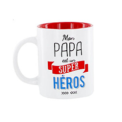 Ac-Deco Mug papa - 30 cL - Rouge et Blanc