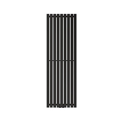 LuxeBath Radiateur design panneau plat raccord central monocouche 48x140 cm noir mat