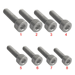 10pcs Boulons à Tête M3x12 DIN912 De Titane Hexagonal à Tête Cylindrique Durables Vis