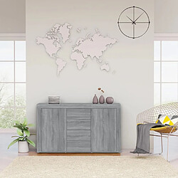 vidaXL Buffet Sonoma gris 120x36x69 cm Bois d'ingénierie