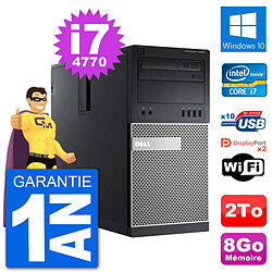 PC Tour Dell 9020 Intel Core i7-4770 RAM 8Go Disque Dur 2To Windows 10 Wifi - Occasion