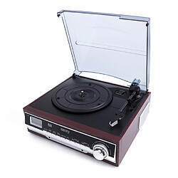 Adler platine vinyle avec radio et Bluetooth / MP3 / USB / SD / enregistrement marron gris noir