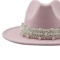 Chapeau Fedora En Cachemire Pour Femme à Large Bord Jazz Cap Chapeau Melon Robe Chapeaux Rose