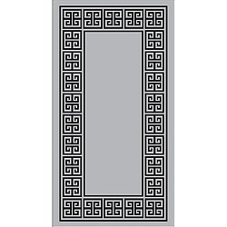 HOMEMANIA Tapis Imprimé Greece 4 - Géométrique - Décoration de Maison - Antidérapant - Pour Salon, séjour, chambre à coucher - Gris, noir en Polyester, Coton, 60 x 100 cm