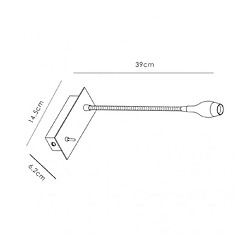 Avis Luminaire Center Applique avec liseuse Winslow Nickel satiné 1 ampoule 14,5cm