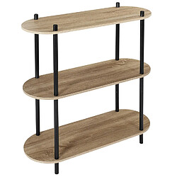 The Home Deco Factory Etagère 3 niveaux H. 79 en bois - Marron et noir