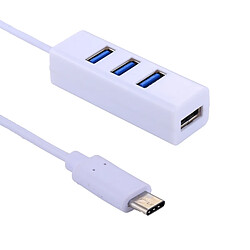 Wewoo Port USB-C / Type-C mâle vers 4 ports USB Adaptateur HUB femelle pas cher