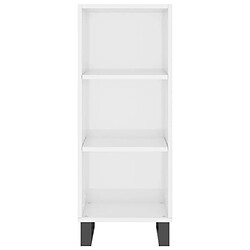 Acheter Maison Chic Buffet,Meuble de Rangement,commode pour salon,Cuisine blanc brillant 34,5x32,5x90 cm bois d'ingénierie -MN21787