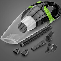 Wewoo Aspirateur de voiture sans fil Mini de poche portatif à double usage pour super humide et sec Transparent + Vert 