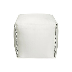 Vente-Unique Pouf en coton blanc OURIKA