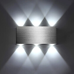 Stoex Applique Murale Led Moderne 6W Applique Murale D'Intérieur en Aluminium, Pour Salon, Chambre À Coucher, Couloir, Blanc Froid