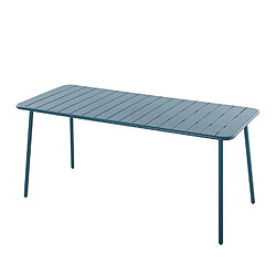 Concept Usine Table en acier 6 places bleue BERGAME