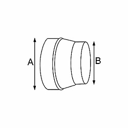 Unelvent reduction conduit conique pvc diamètre 100/80mm