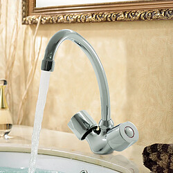 Robinet melangeur de lavabo en laiton chrome avec bec mobile