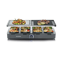 Appareil à raclette 8 personnes 1400w + pierre à griller + gril - 2371 - SEVERIN 