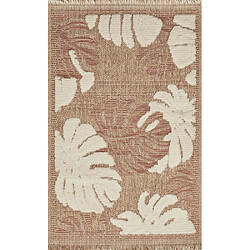 Avis Jardindeco Tapis intérieur extérieur aspect jute terracotta Tijuana 9062 230 x 160 cm.