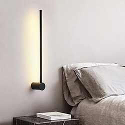 Goeco Applique Murale à LED Moderne, Applique Longue Minimaliste Noire Intérieur, Applique à Lumière Blanche Chaude 7W 3500K pour Chambre à Coucher Salle à Manger Salon Couloir Salle de Bain