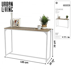 Acheter LA CASA BLANCA CONSOLE AVEC STRUCTURE EN METAL BLANC 120X39XH79CM+Urban Living