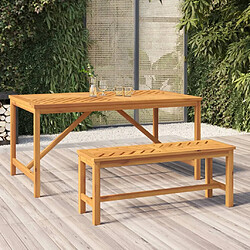 Maison Chic Banc de jardin | Banquette de jardin | Chaise Relax 110 cm bois massif d'acacia -MN52524