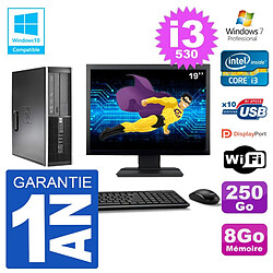 PC HP Compaq 8100 SFF Ecran 19" i3-530 RAM 8Go Disque 250Go Graveur DVD Wifi W7 - Occasion