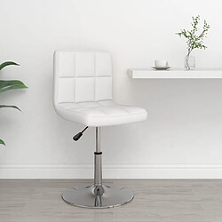 vidaXL Tabouret de bar Blanc Similicuir 