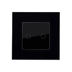 Ledkia Va-et-Vient Tactile Double avec Plaque Crystal Modern Noir