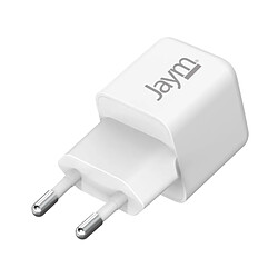 Jaym - Chargeur compact secteur rapide GaN -Certifié GRS - Power Delivery USB-C 25W PD et PPS pour Apple iPhone, Samsung, Android, Macbook, Tablettes - Blanc pour iPad Pro, iPhone 15/14/13 Plus Pro Max, Galaxy S24/S23/S22, Note20,GOOGLE Pixel, Apple Watch