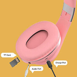 Avis Universal Rangement pliable macron rose lolita casque lumineux oreille chat casque avec boutons