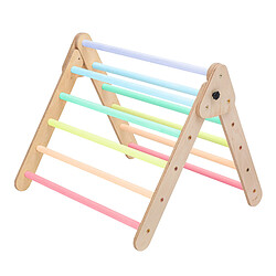 KateHaa Triangle d'escalade en bois aux couleurs pastel | Structure / Cadre d'escalade d'intérieur pour enfants | Jouets Montessori