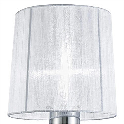 Avis Luminaire Center Applique murale Louise 1 Ampoule E27 avec Abat jour blanc chrome poli/cristal transaparent