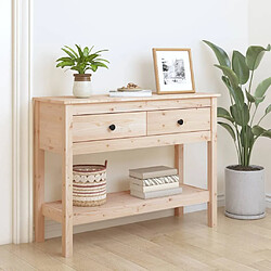 vidaXL Table console 100x35x75 cm Bois massif de pin