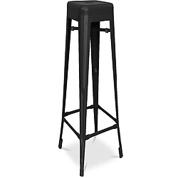 ICONIK INTERIOR Tabouret de bar - Design industriel - Acier mat - 60cm - Nouvelle édition - Stylix Acier