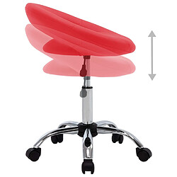 Acheter vidaXL Chaise pivotante à manger Rouge Similicuir