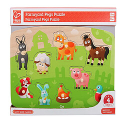 Hape Puzzle à boutons animaux de la ferme