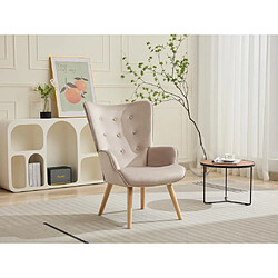 Vente-Unique Fauteuil en velours beige VATELY 