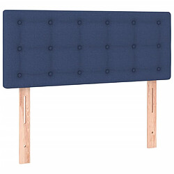 Acheter Maison Chic Lit adulte- Lit + matelas + LED,Sommier à lattes de lit matelas et LED bleu 120x190 cm tissu -GKD53974