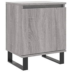 vidaXL Table de chevet sonoma gris 40x30x50 cm bois d'ingénierie