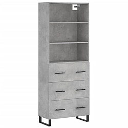 Maison Chic Buffet,Meuble de Rangement,commode pour salon,Cuisine Gris béton 69,5x34x180 cm Bois d'ingénierie -MN92480