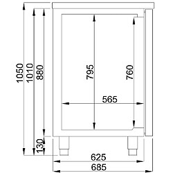 Refroidisseur de Boissons - 2 Portes & Evier - Combisteel